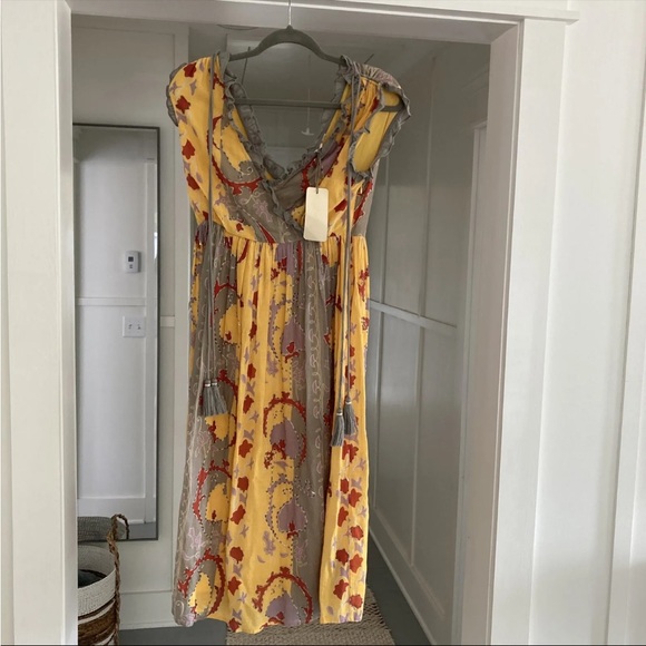 New Anthropologie Let Me Be Beaded Midi Maxi Dress $268 XS - Picture 4 of 7